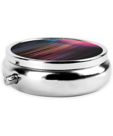 Colorful Rainbow Pill Box Organizer - 3 Compartments for Travel & Everyday Use - Portable Round Design - Buy Online on GoSupps.com