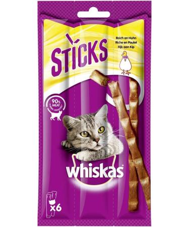 Whiskas Sticks Katzensnack Rich on chicken 84 sticks 14x6 sticks - irresistible taste experience with many vitamins and minerals - Buy Online on GoSupps.com
