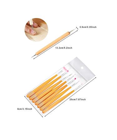 Smilerain 3-Piece Dappen Dish Acrylic Liquid Container Set with 7 Nail Art Brushes and 5 Dotting Pens - Buy Online on GoSupps.com
