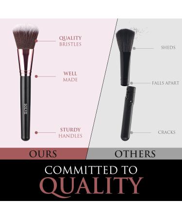 SOLVE Professional 16pcs Makeup Brushes Set with Case - Foundation & Eyeshadow Brush Set - Travel Friendly with Wooden Handles and Soft Synthetic Fiber - Buy Online on GoSupps.com