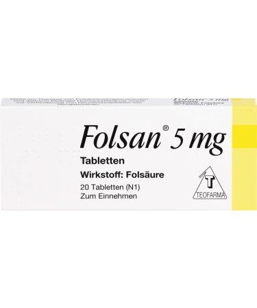 Folsan 5 mg tablets 20 hours