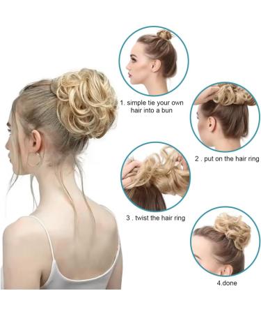 CPJJ 1 item Fluffy meatball head Hair ponytail extension Fake ponytail Hairpiece Hair Ribbon Ponytail Extensions Hair Extensions Wavy Curly Messy Hair Bun Extensions Donut Hair Chignons(A) - Buy Online on GoSupps.com