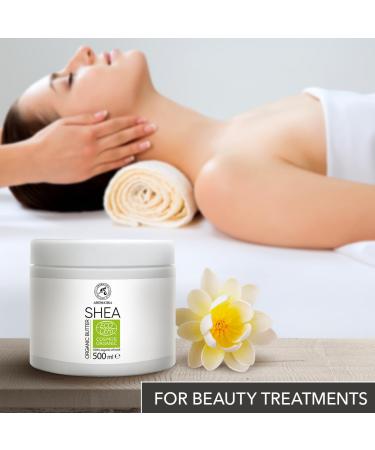 Organic Shea Butter 500g | Pure & Unaffected Karit Body Butter for Face Body & Hair - Intensive Care - Buy Online on GoSupps.com