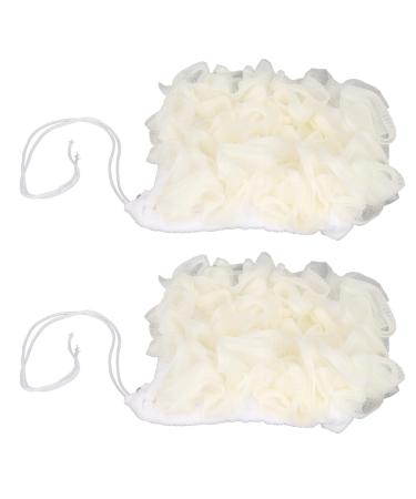 2Pcs Face Washing Showerball Bath Cleaning Brush Mesh Pouf Bath Ball Body Scrubber Shower Gloves Exfoliating Bath Accessories