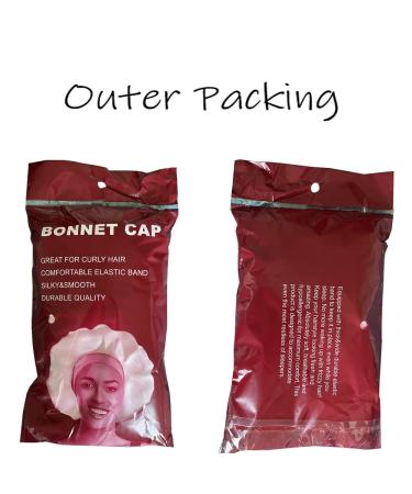 Extra Large Silk Satin Bonnet for Women - Pink | Adjustable Straps & Elastic Band for Long Curly Hair | Ideal for Sleeping & Braid Protection | Includes Satin Storage Bag - Buy Online on GoSupps.com