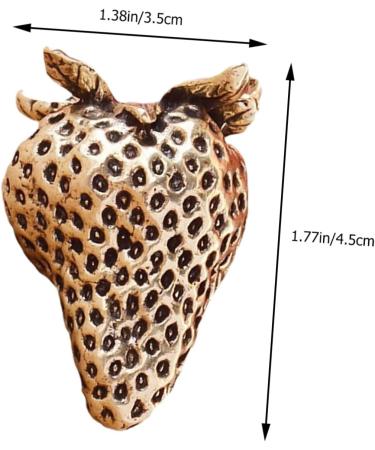 Warmhm 3pcs Brass Strawberry Home Decor Statue Strawberry Decor Brass Adornment Strawberry Ornament Brass Fruit Ornament Small Desktop Decor Brass Figurine Brass Decor Ornaments Delicate Goldenx3pcs 4.50X3.50X3.50CMx3pcs - Buy Online on GoSupps.com