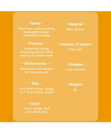 WDNIGLP Ear Plugs Soft Silicone Noise reducing Reusable Earplugs for Sleeping Work Studying Travel Shooting and More 1 Pair - Buy Online on GoSupps.com