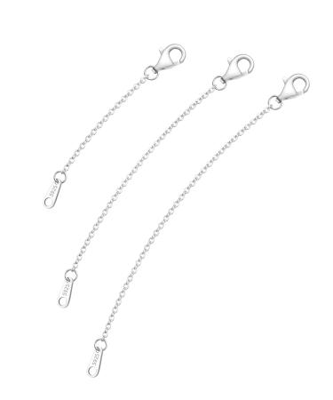 925 Sterling Silver Necklace Extender Sterling Silver Necklace Chain Extenders for Necklaces 2", 3", 4" Inches 2 3 4 inch Silver - Buy Online on GoSupps.com