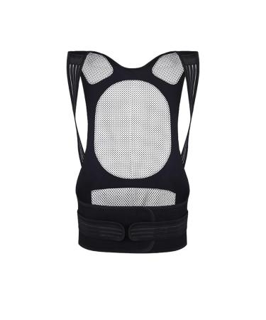 Invisible thermal body heat vest Magnetic heating belt decompression nurse for older men middle-aged women back spine shoulder pain (color: black size xl/x-large black