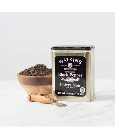 Watkins Gourmet Black Pepper 6 oz. Ground Spice Tin - 1-Pack - Buy Online on GoSupps.com