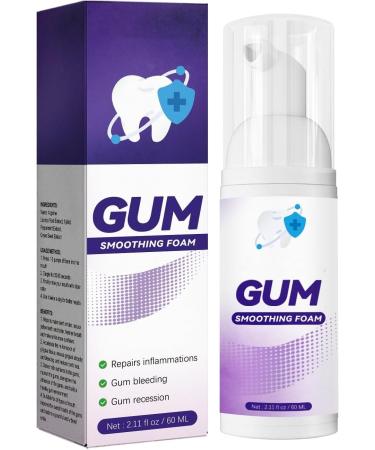 Gum treatment foam, regeneration and repair of gum tissue, gum treatment foam, deep cleaning of gums, removal of gum stains, mo