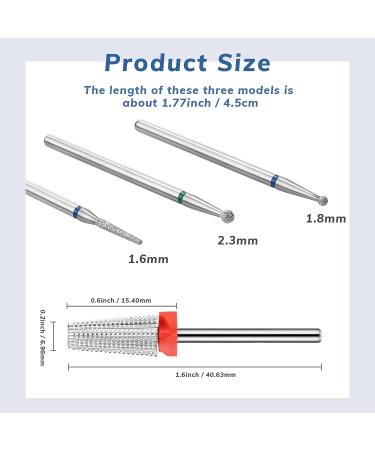 5 Piece Nail Drill Bits Set - Carbide 5 in 1 Bit, 3/32 Inch Shank - Cuticle Clean Carbide Nail Drill Bit for Acrylic & Gel Nails - Pedicure Nail Art Tools - Buy Online on GoSupps.com