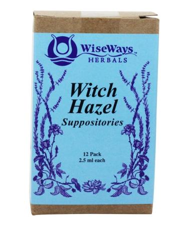 WiseWays Herbals Witch Hazel Suppositories 12 Count