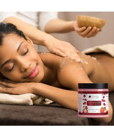 Strawberry Body Scrub - Exfoliating Sugar Scrub for Women | Vegan-Friendly Long Lasting Fragrance - 8 oz - Buy Online on GoSupps.com