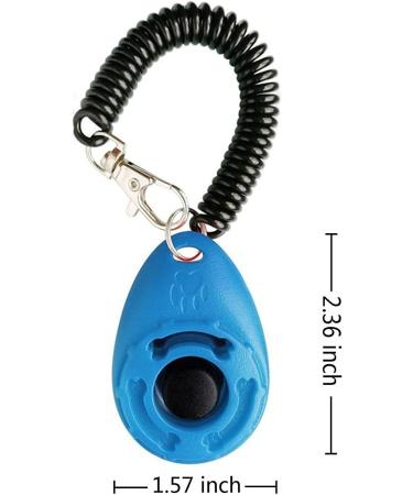 Txibi 2Pack Pet Dog Training Clicker with Wrist Strap - Durable Lightweight Easy to Use Pet Clickers for Cats Puppy Birds Horses (Black + Blue) - Buy Online on GoSupps.com