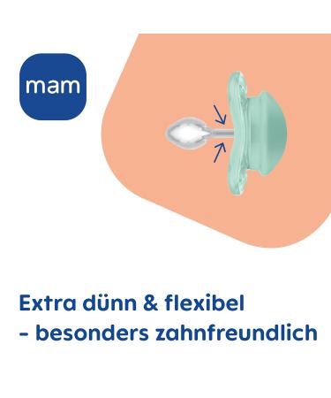 Mam Supreme Baby Pacifiers Set of 2 - Healthy Dental Development Skin-Friendly Includes Pacifier Box 0-6 Months - Bear/Leaves Design - Buy Online on GoSupps.com