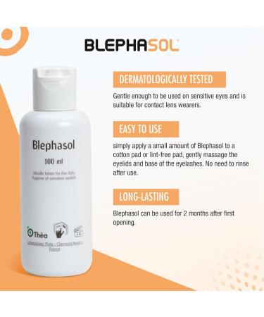 2 x Blephasol Micellar Eyelid Cleansing Lotion | Effective and Gentle Cleansing for Make-Up Removal Inflamed and Sensitive Eyelids | Soap & Alcohol-Free | Pack of 2 x 100 ml - Buy Online on GoSupps.com