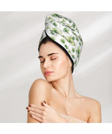 Hair Towel Wrap for Quick Drying | Button Towel Turban for Effortless Hair Care | Ideal for St. Patrick's Day - Buy Online on GoSupps.com