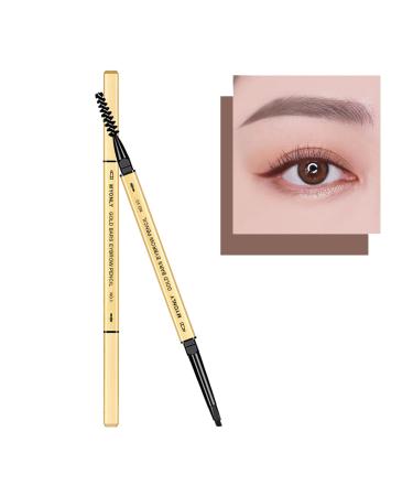 Eyebrow Pencil Dual-Sided Eye Brow Pencil Fine Tip Rapid Brow Precise Sweatproof Brow Pen with Brow Combs Fills Brows Makeup Cosmetic Tool For Beginners (02# Blonde)