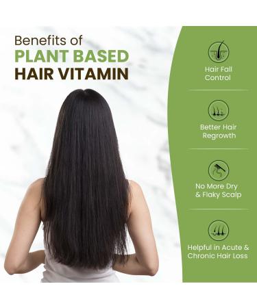 Himalayan Organics Plant Based Hair Vitamin with Biotin DHT Blocker Supplement | Vitamin A C D E B3 B5 B6 B7 B9 B12 Zinc Calcium Iron | - 60 Veg Capsules - Buy Online on GoSupps.com
