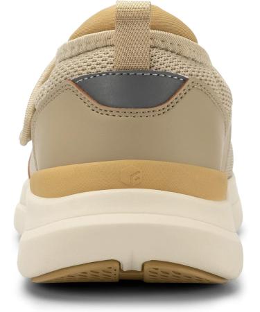 FitVille Men's Diabetic Shoes Extra Wide Width Slip-on with Arch Support - Easy Top (11.5 Wide Khaki) - Buy Online on GoSupps.com