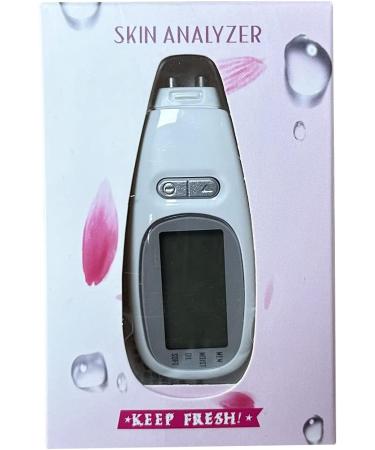 Skin Moisture Oil Softness Analyzer Digital Percentage Result AG13 Battery LCD Display Skin Care Tool Elitzia ET302 Mini Portable White - Buy Online on GoSupps.com