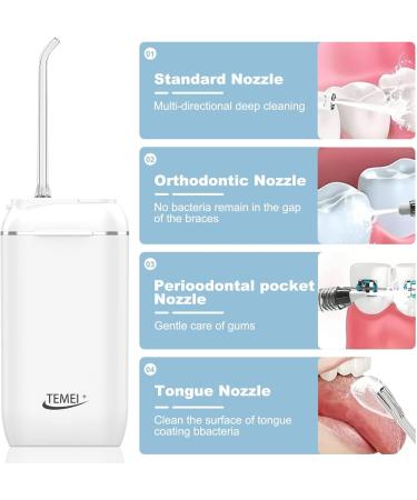 Portable Water Flosser for Teeth - 5 Jet Tips 3 Modes Cordless Oral Irrigator IPX7 Waterproof Rechargeable Mini Power Floss for Home & Travel - Best Teeth Cleaning Solution - Buy Online on GoSupps.com