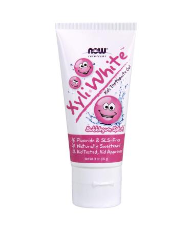Now Foods Solutions XyliWhite Kids Toothpaste Gel Bubblegum Splash 3 oz (85 g)