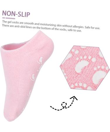 Healeved 1 Pair Gel Socks Lotion Socks Heel Moisturizing Foot Cover Dry Foot Moisturizing Cover Women Moisturizing Gels Sock Women Socks Women's Cosmetic Pink Outer Cotton Yarn Adult Socks - Buy Online on GoSupps.com
