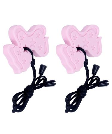 5Pcs Silicone Pendant Chewy Teether  Baby Teething Toys Sensory Chew Teether Gum Massage Relieve Swelling Pendant Shaped Baby Teething Toy Set(Light Pink) - Buy Online on GoSupps.com