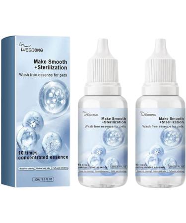 Wash Free Essence for Pets Leave-in Conditioner for Cat Dog Dog Detangling Spray Tangle Remover (2pcs)