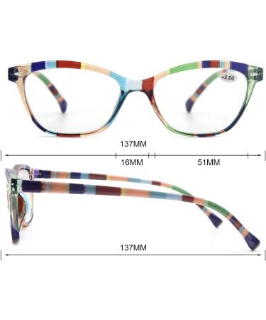 MODFANS 5 Pack Women's Reading Glasses +3.00 - Stylish Comfortable High-Quality Fashion Eyewear in 5 Colors - Buy Online on GoSupps.com