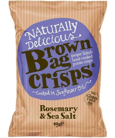 Brown Bag Crisps Rosemary & Sea Salt 40g - 20 Packs - Buy Online on GoSupps.com