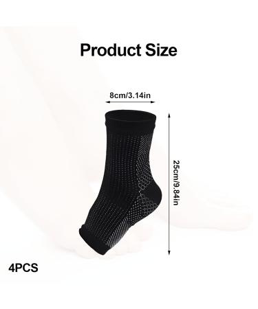 halit Neuropathy Socks 2 Pairs Ankle Support Socks Ankle Support For Sprained Ankle Functional Socks For Neuropathy For Neuropathy Pain Ligament Damage Sprained Ankle Weak - Buy Online on GoSupps.com