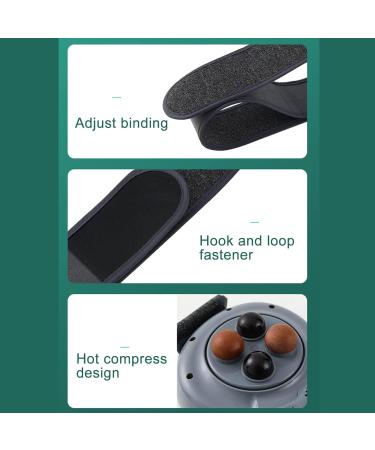 Garosa Electrical Waist Massage Belt - Automatic Abdominal Massager with Hot Compress 3 Strengths Stone Needle & Heating Function - Bianstone Kneading for Ultimate Relaxation (White) - Buy Online on GoSupps.com