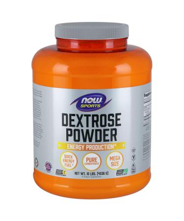 NOW Foods Sports Nutrition Dextrose Powder (Monosaccharide) Energy Production* 10-Pound