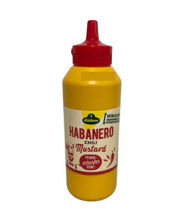 K hne Habanero Chili Mustard - Fiery Hot Mustard 6-Pack (6x250ml) | International Shipping Available - Buy Online on GoSupps.com