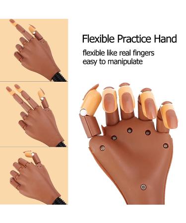 Flexible Nail Practice Hand with 100pcs Refill Tips - Manicure Training Kit - Buy Online on GoSupps.com