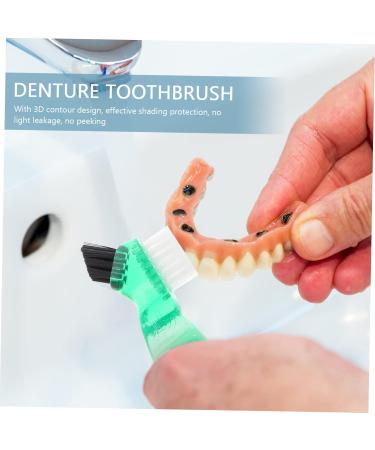 Homsfou 4-in-1 Multifunction Denture Brush Set - Oral Care Toothbrush for Prosthesis Cleaning - Mini Micro Brushes - Household Cleaner - 1 Pack Assorted Colors - Buy Online on GoSupps.com
