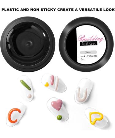 for Nails for Nails Extension Shaping and Carving | Nail Extension for Extension Hard for Design 3D Sculpture Gel for Beginners Nails Fovolat #01 Transparent Color - Buy Online on GoSupps.com