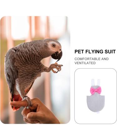 POPETPOP Pet Bird Clothes Parrot Flying Diaper Pet Flying Costume Pet Diapers Parakeet Cages Parrot Clothes Bird Diapers Bird Flight Suit Cockatiel Diaper Pet Clothes Bird Supplies Clothing XS Light Grey - Buy Online on GoSupps.com