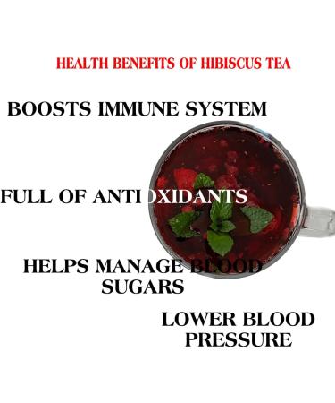 Premium Pure Hibiscus Tea - Exquisite Floral Infusion | 50g Loose Tea Rich in Vitamin C | Refreshing Herbal Tea for Hot or Iced Drink - Buy Online on GoSupps.com