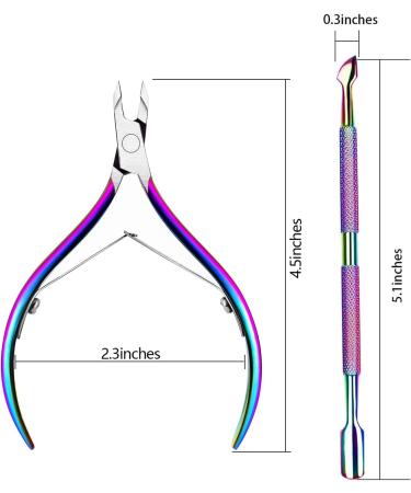 Professional Cuticle Cutter Set by RONAVO | Nail Cuticle Remover Tool with Cuticle Pusher, Nipper, Scissors, and Trimmer - Buy Online on GoSupps.com