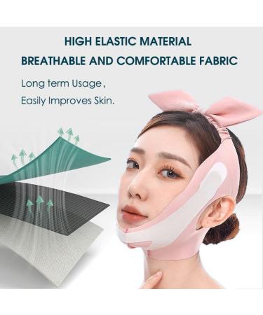 KKSS Double Chin Reducer for Women - Face Lift Tape and Jawline Exerciser - Chin Strap for Double Chin - Pink - Buy Online on GoSupps.com