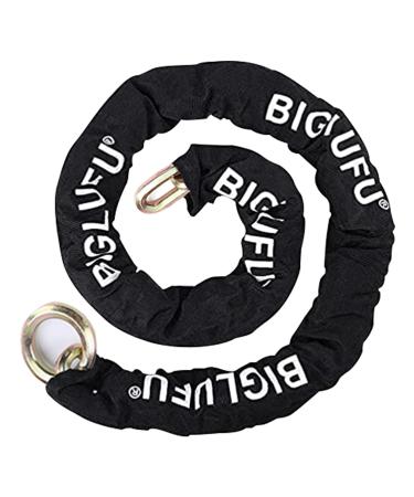 BIGLUFU Motorcycle Security Chain, Hardened Steel, 4ft/120cm Heavy Duty Anti-Theft Chain, 10mm Thick Cut Proof Chain for Motorbike, Bike, Gate, Bicycle 120cm/4ft x 10mm Thick Chain Link