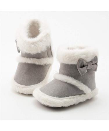 Sonsage Infant Baby Snow Boots | Soft Anti-Skid Sole Winter Booties | 6-12 Months | Grey - Buy Online on GoSupps.com