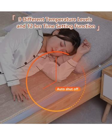 190W Electric Ceiling Thermal Blanket - 9 Temp Levels Fast Heating Body Warmer & Cozy Mattress Cover (180x130cm) for Neck Shoulder & Back - International Shipping - Buy Online on GoSupps.com