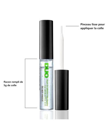 Shecos Duo Brush on Strip Lash Adhesive - White (Clear) Transparent False Eyelashes Glue Waterproof Adhesive Glue for False - Buy Online on GoSupps.com