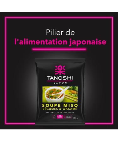 TANOSHI - Miso Vegetable & Wakame Soup - Instant Soup - 3 People - Glutamate Free Added - 65g - Buy Online on GoSupps.com