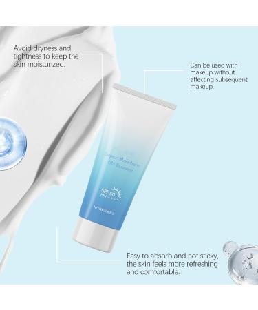 Super Moisture UV Gel Sunscreen 80g SPF50+ PA++++ Skin Aqua for Japan Waterproof and Blocker Blocks a broad spectrum of ultraviolet rays including UVA and B waves No aroma 1 - Buy Online on GoSupps.com